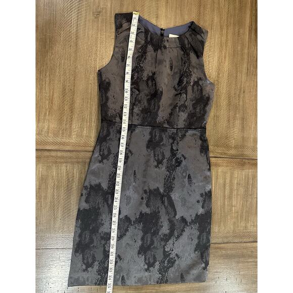 NWT LOFT Ann Taylor Women's Gray Watercolor Sleeveless Sheath Dress Size 4P NEW - Picture 10 of 13